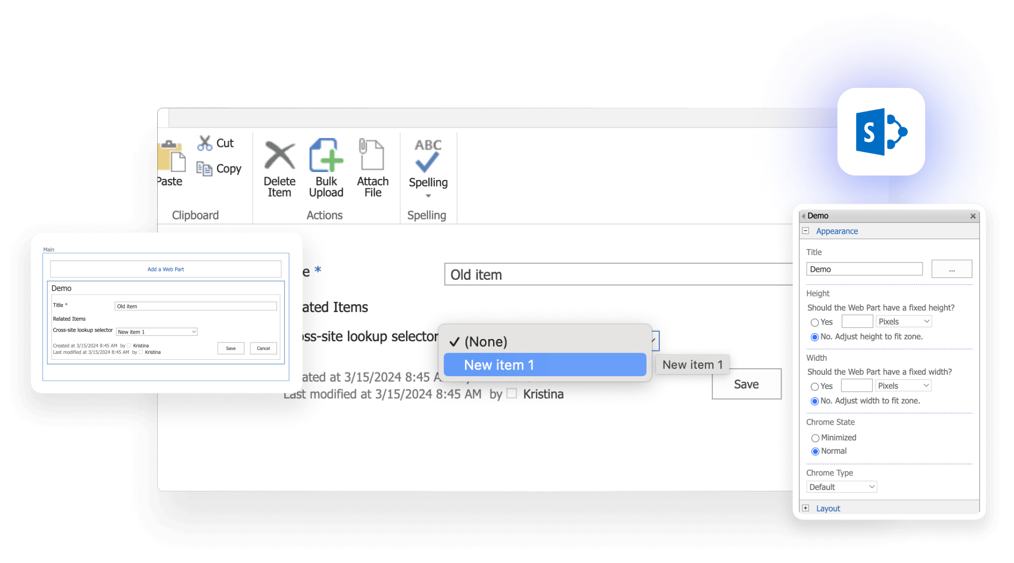 cross site lookup for sharepoint on premise interface