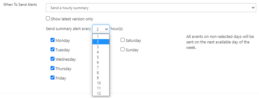 Send an hourly summary