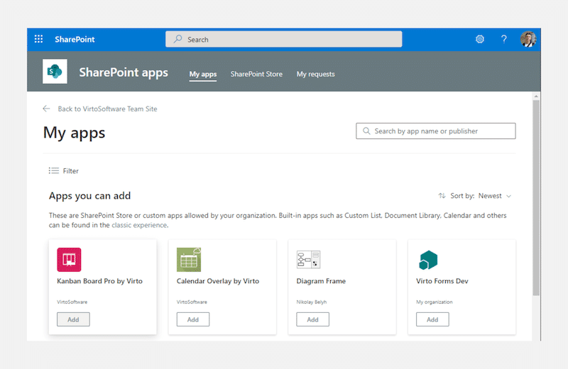 Virto Kanban Board app