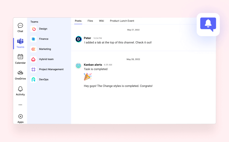 Virto Notifications Reminders App for MS Teams