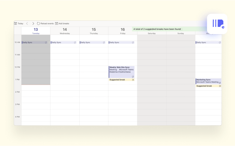Virto Time Blocking App for MS Teams