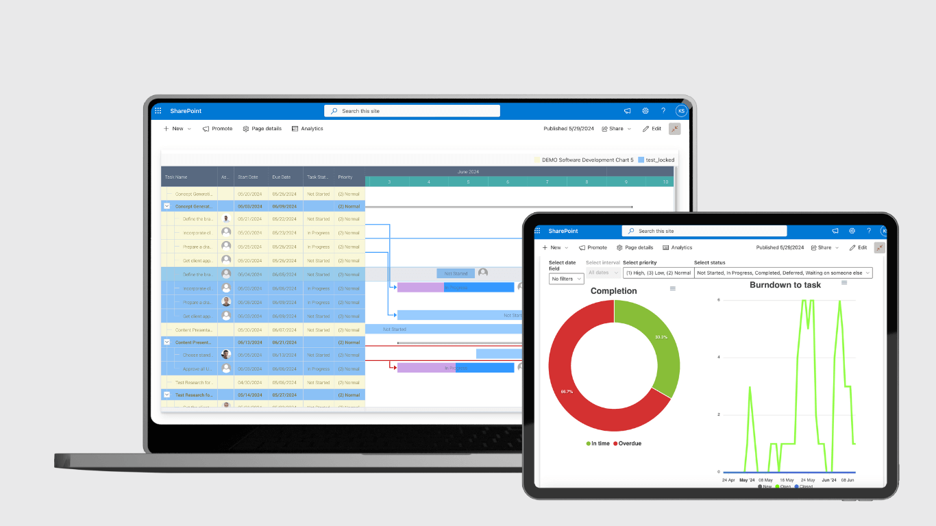 Pic. 8. Virto Gantt Chart App.