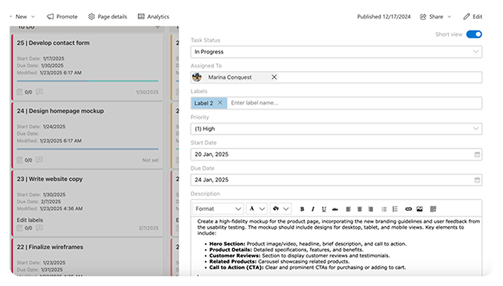 Unified project visibility