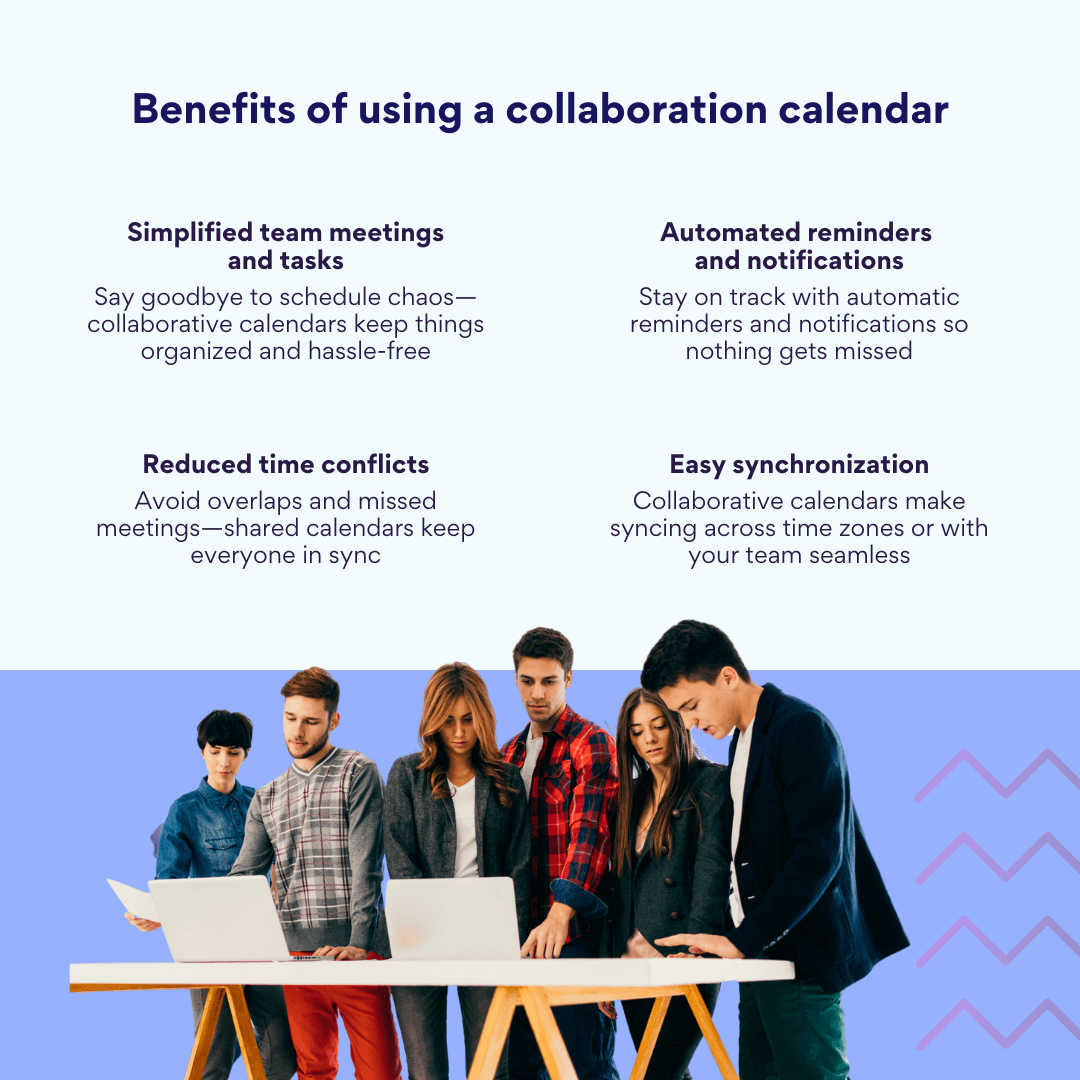 Benefits of using a collaboration calendar