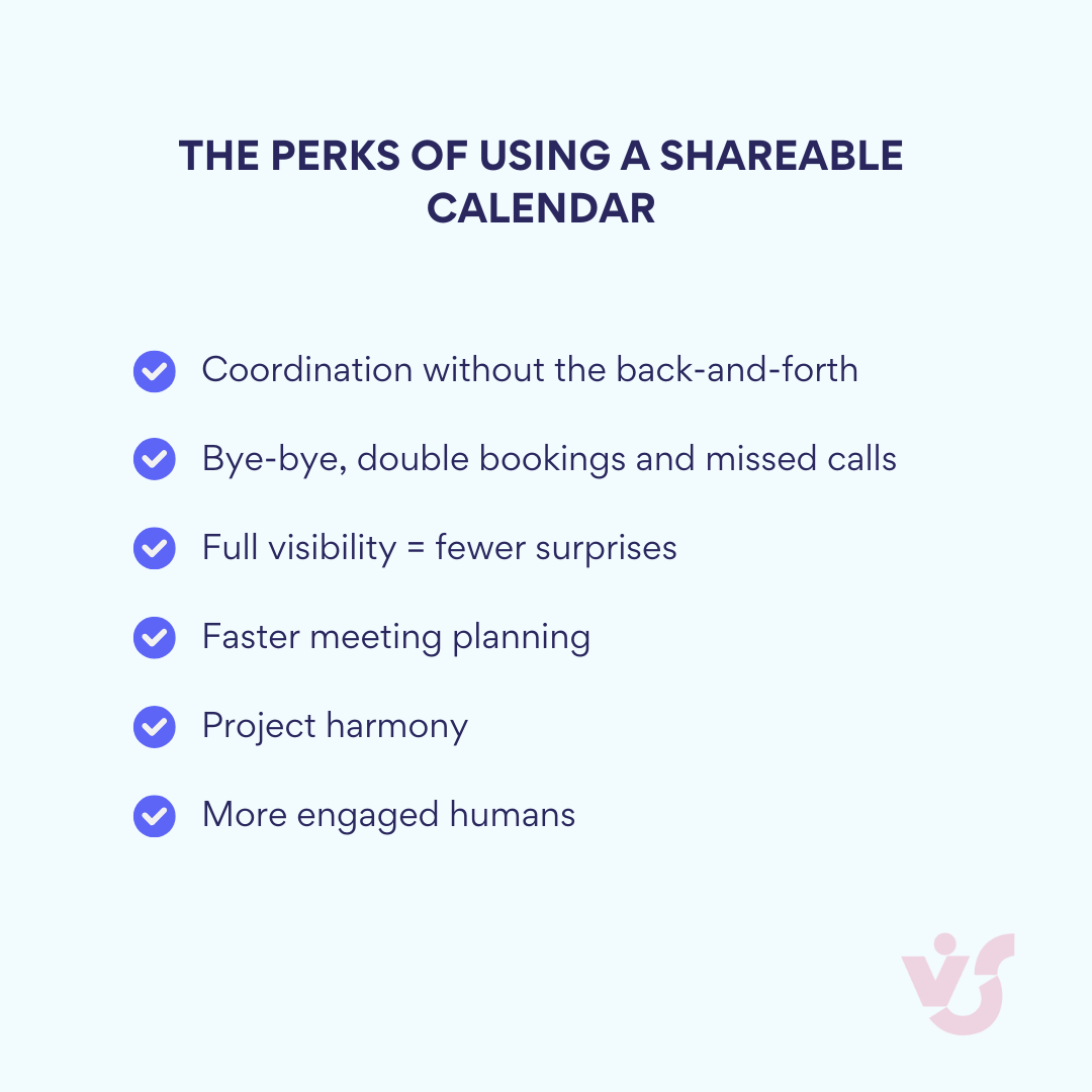 The perks of using a shareable calendar