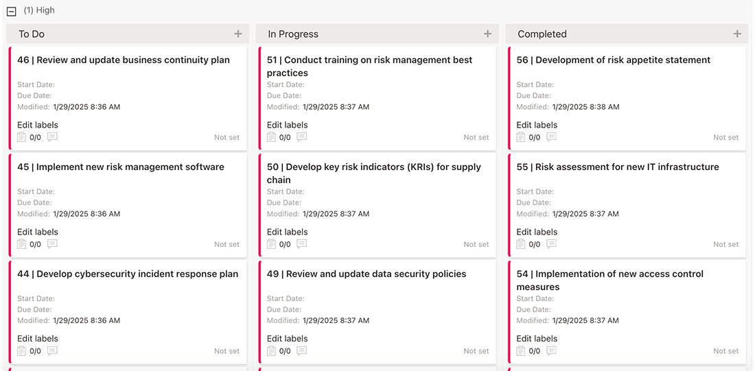 Virto Kanban Board in SharePoint