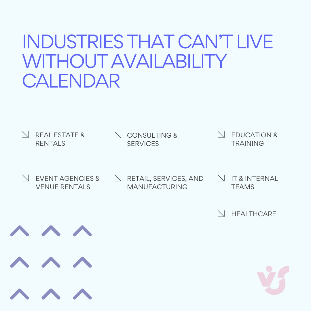 Industries that can’t live without availability calendar