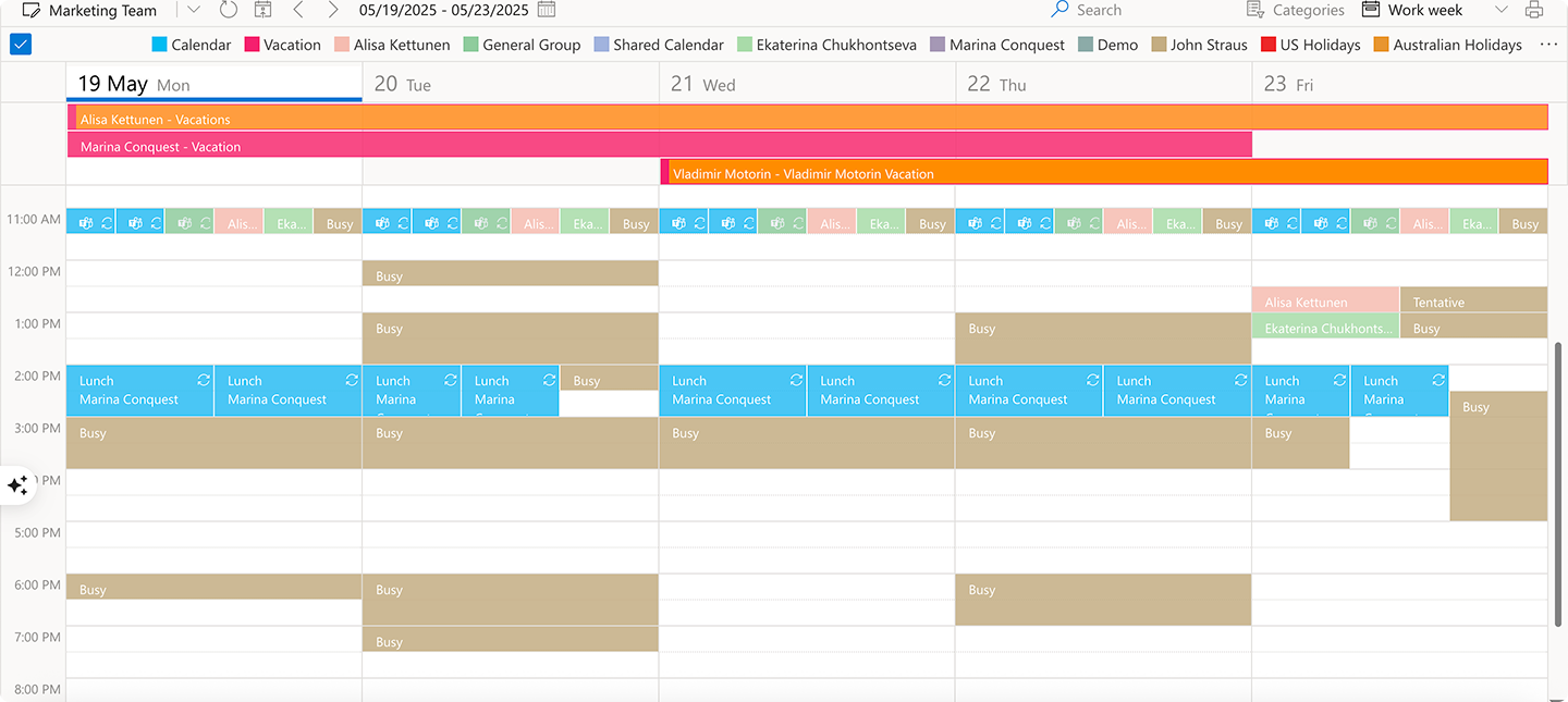 Sample Virto Calendar