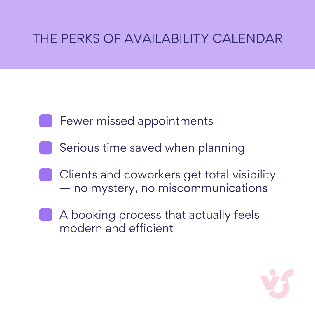 The perks of Availability Calendar