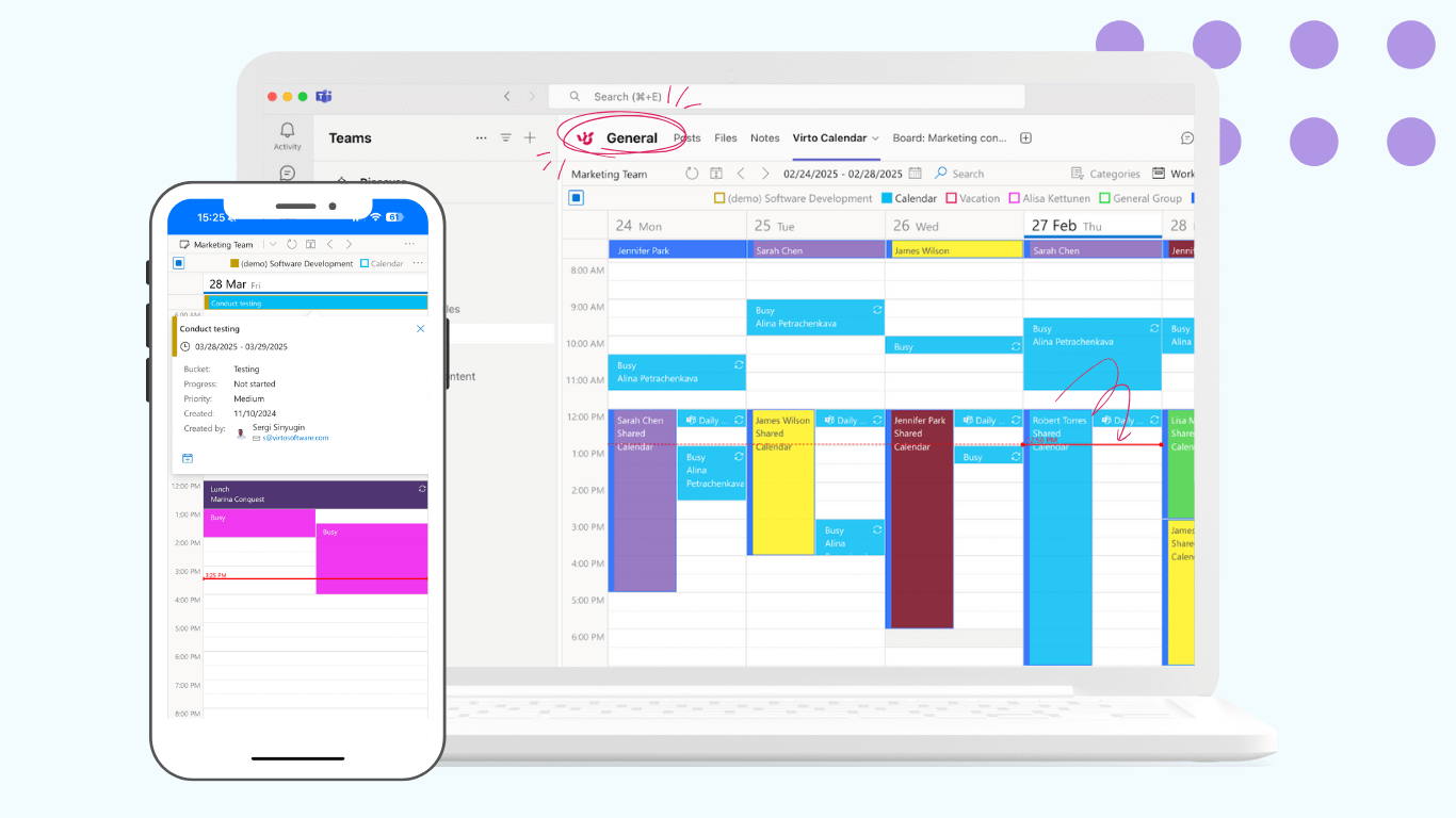 Virto Calendar App for Microsoft Teams