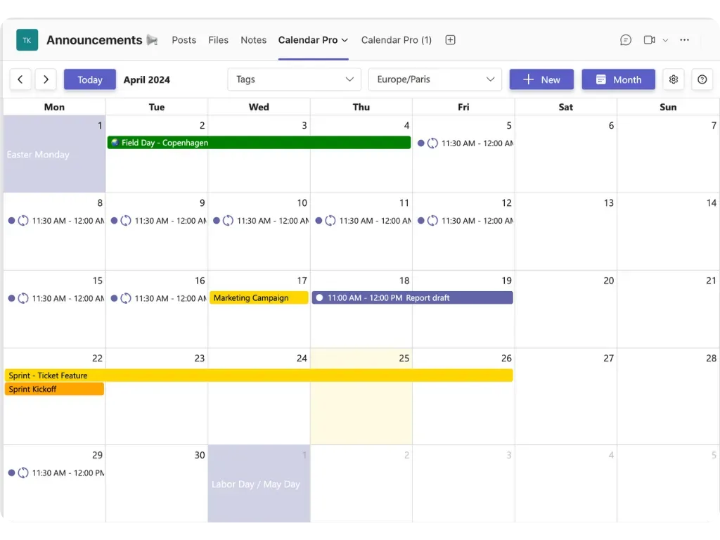 Calendar Pro