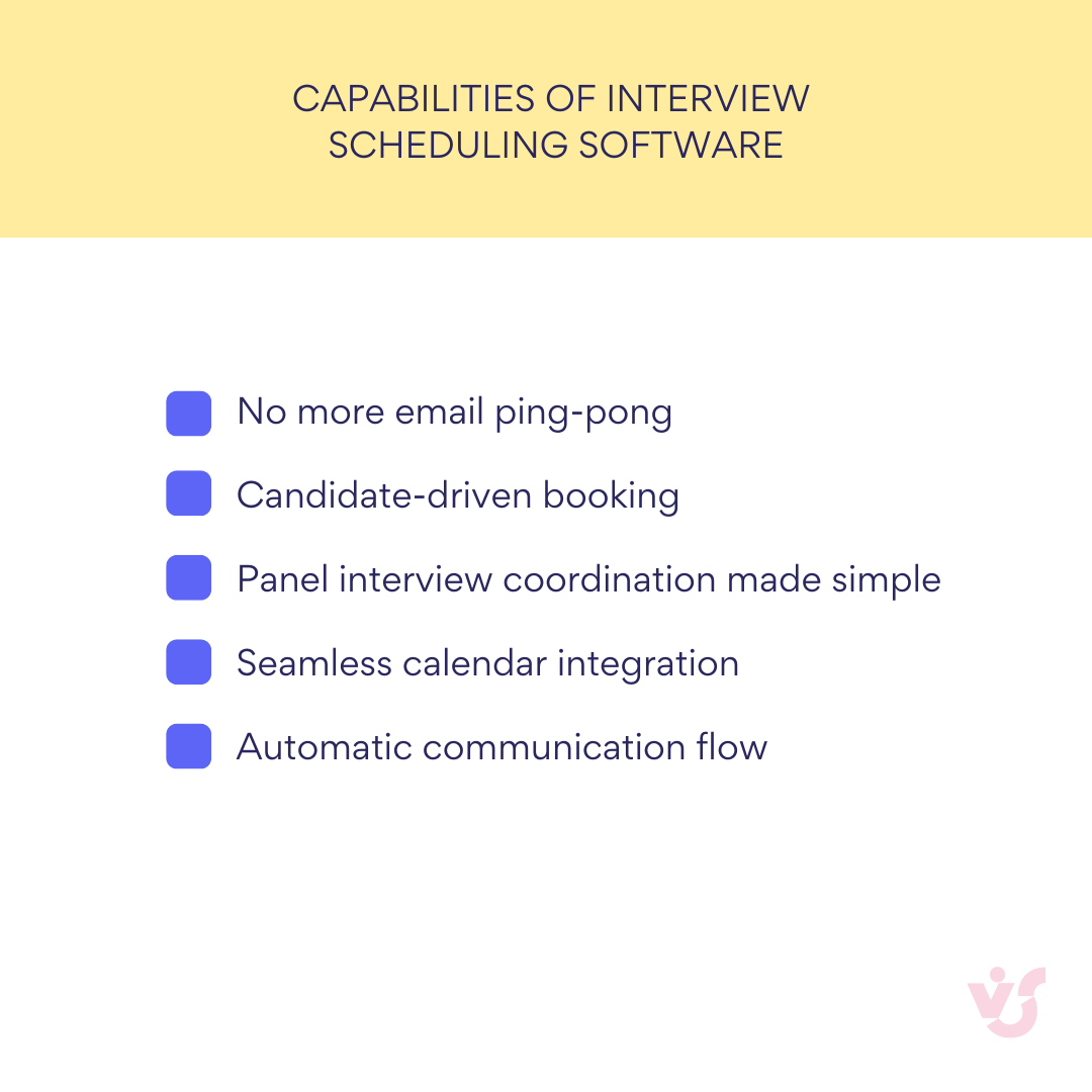 Capabilities of interview scheduling software