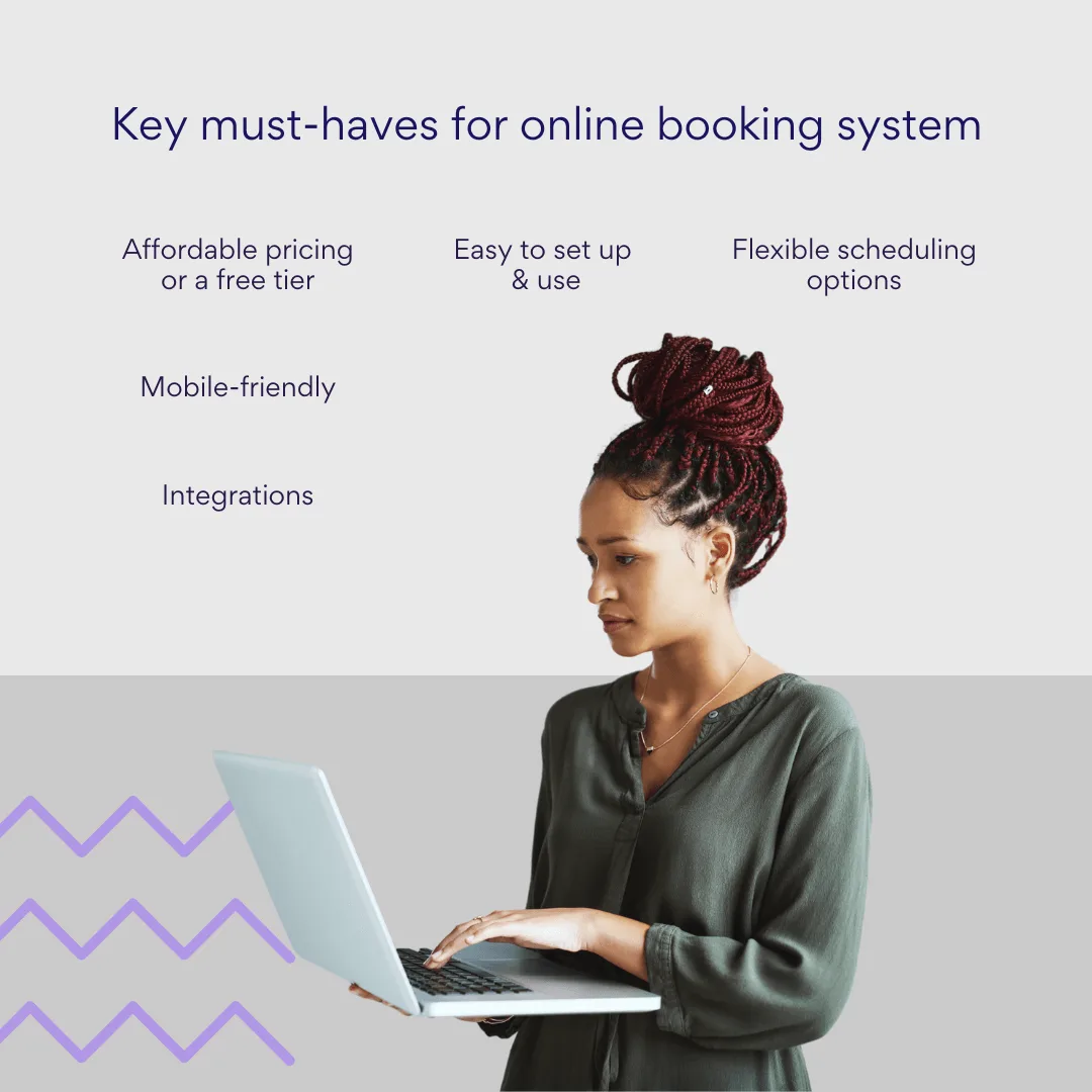 Key must-haves for online booking system for small business