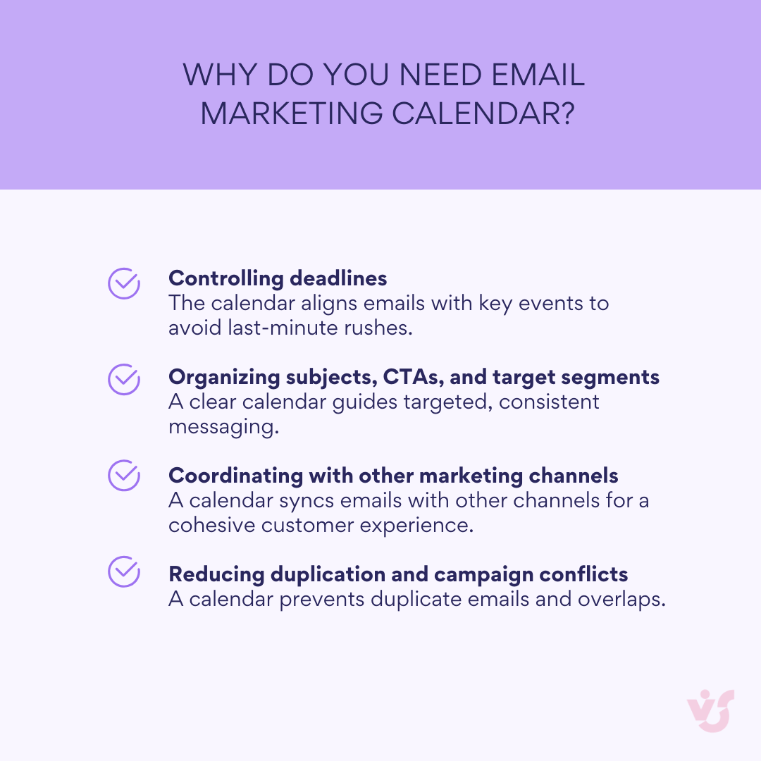 Why do you need email marketing calendar?