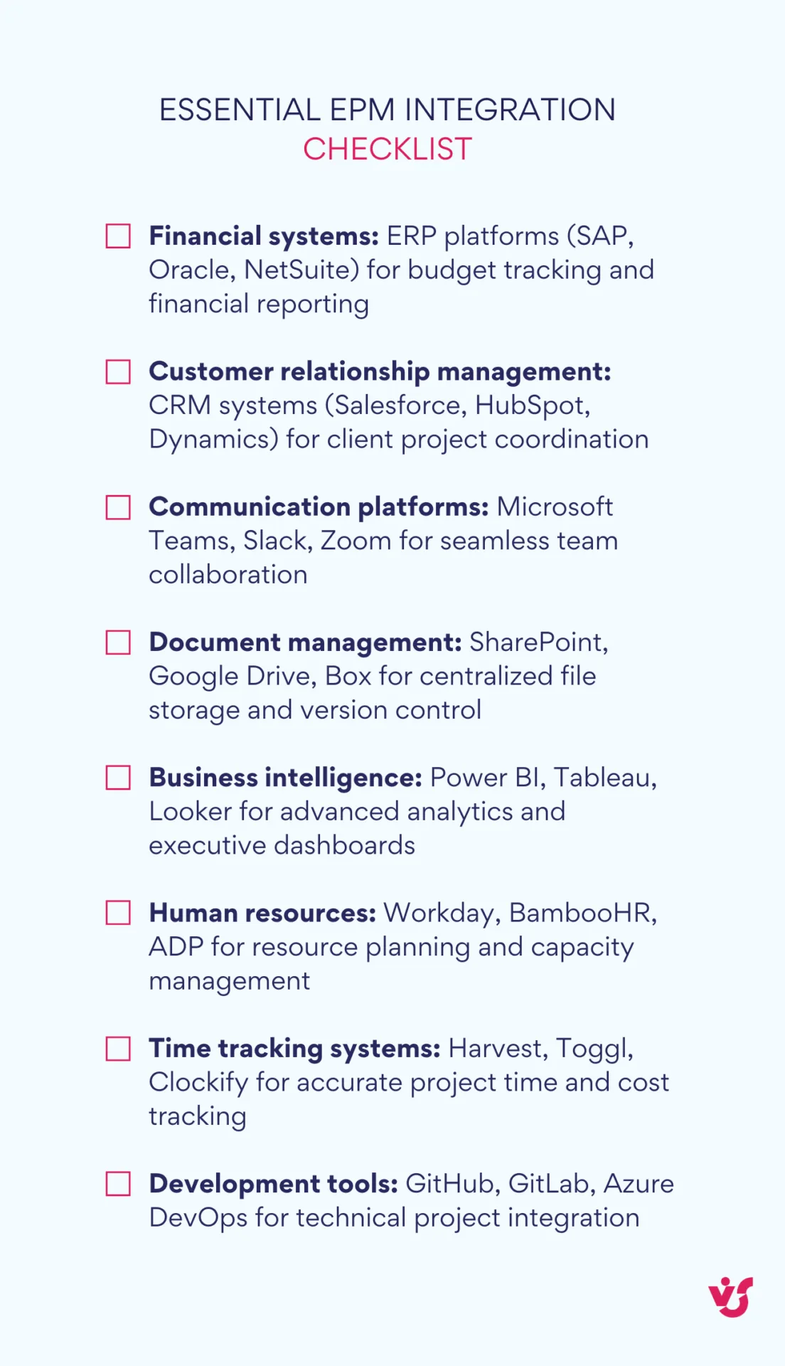 Essential EPM integration checklist