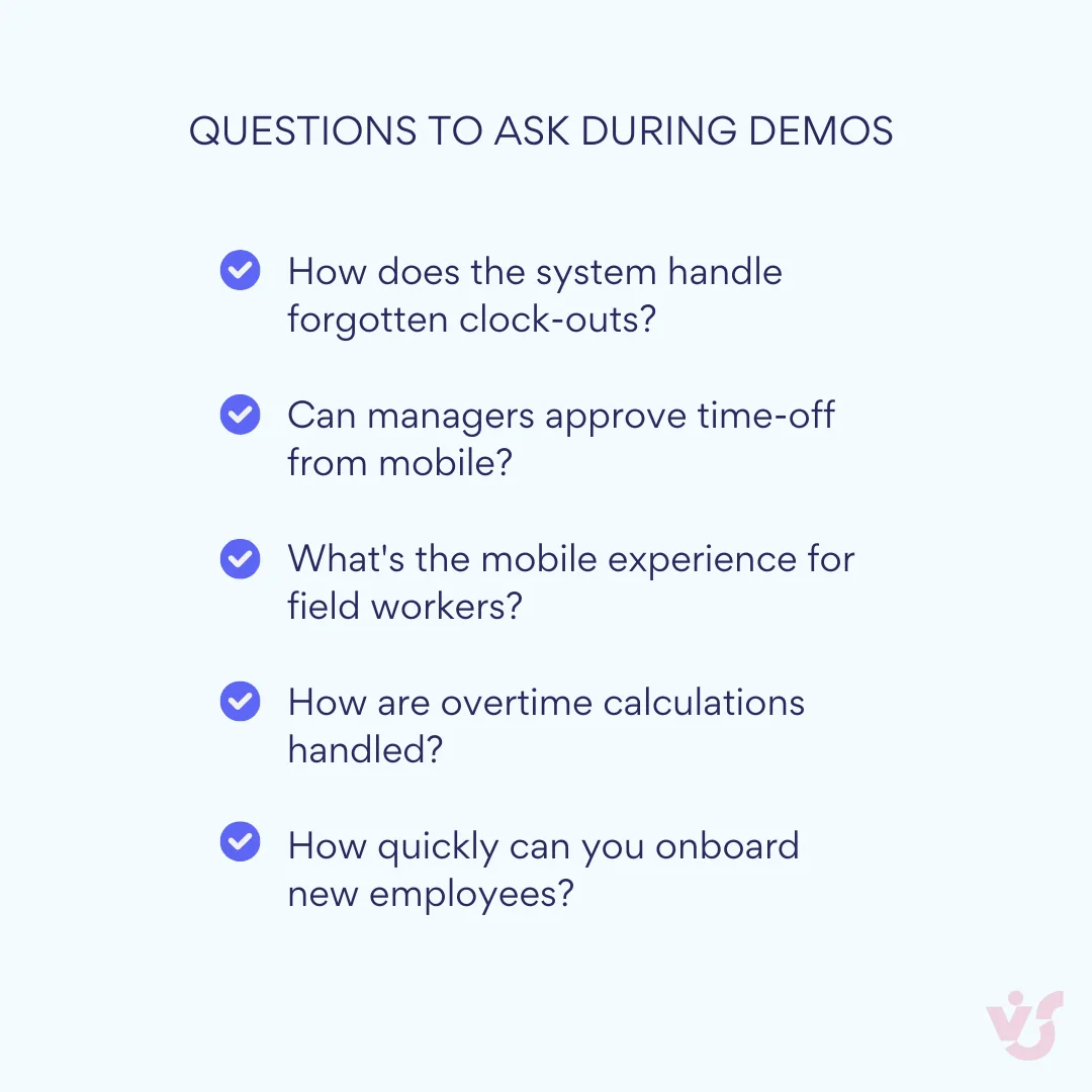 Questions to Ask During Demos