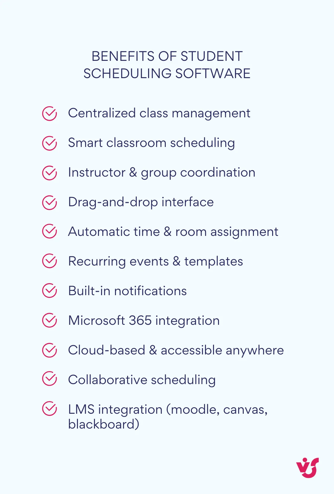 Benefits of student scheduling software.