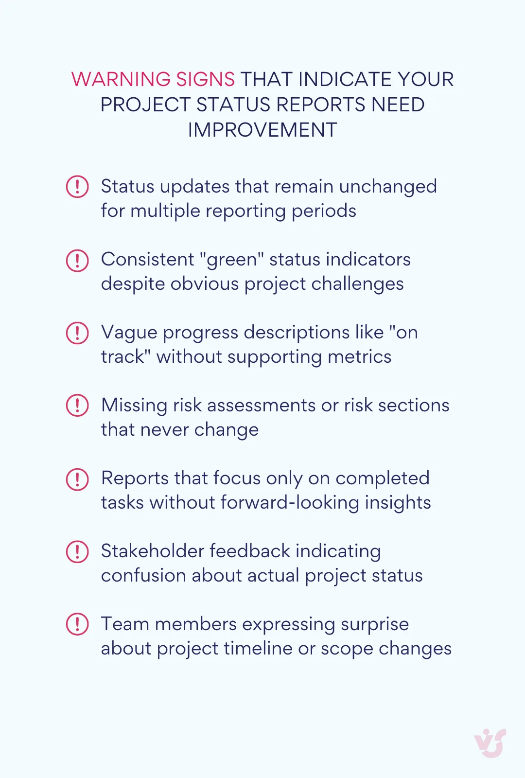 Red Flags in Project Status Reports