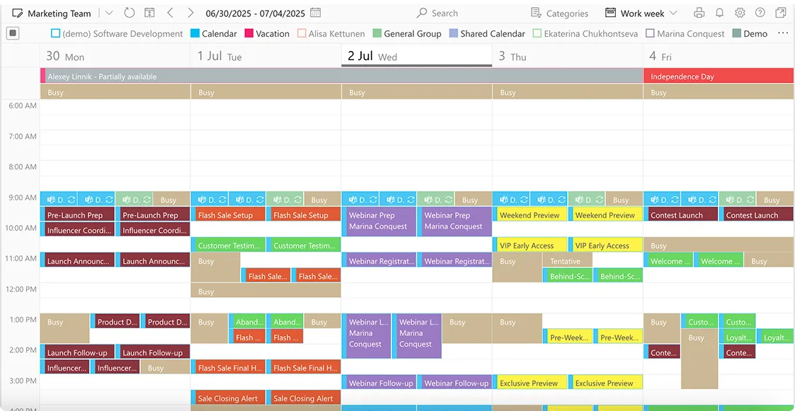 Example Virto Calendar App