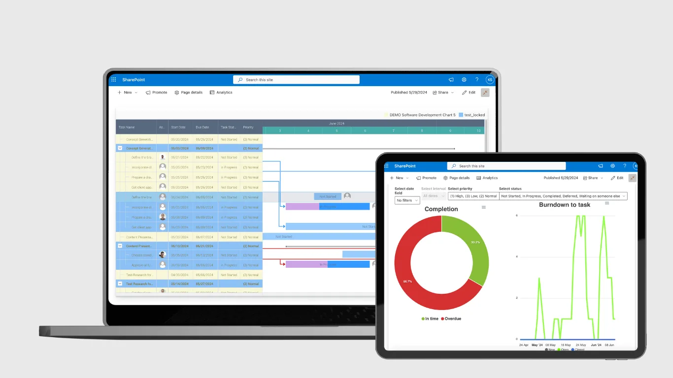 Virto Gantt Chart App