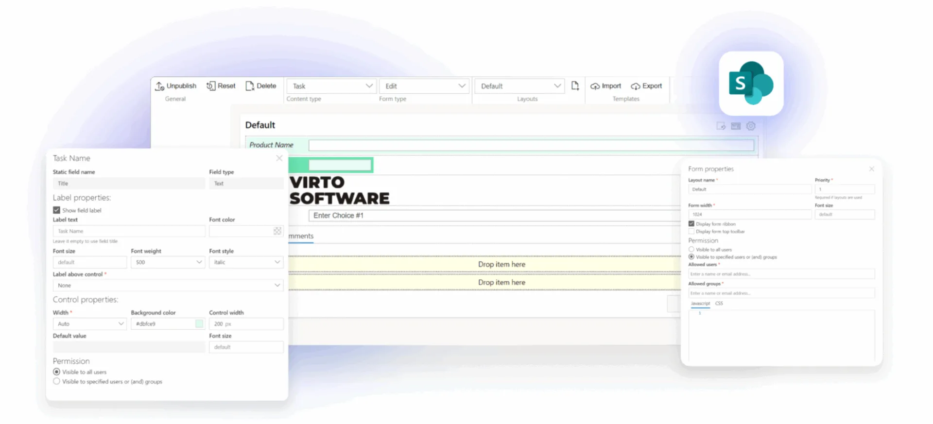 Virto Form Designer for SharePoint Online & Microsoft 365