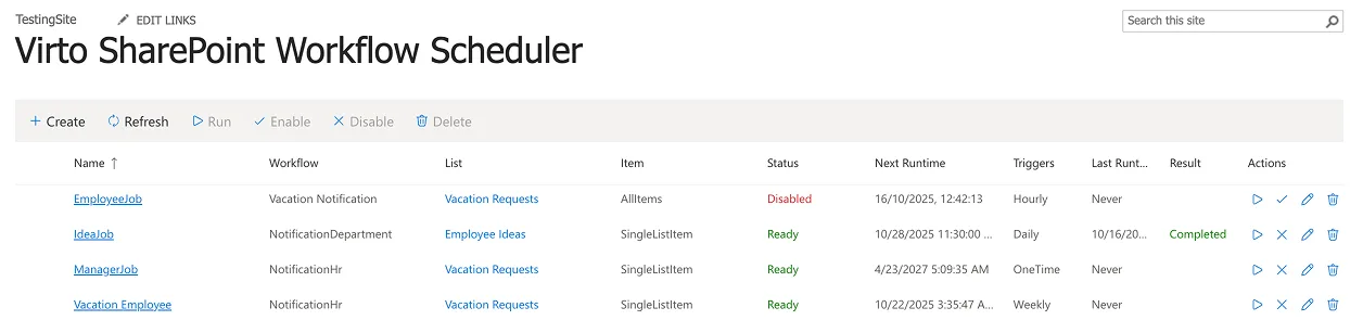 Virto Workflow Scheduler.