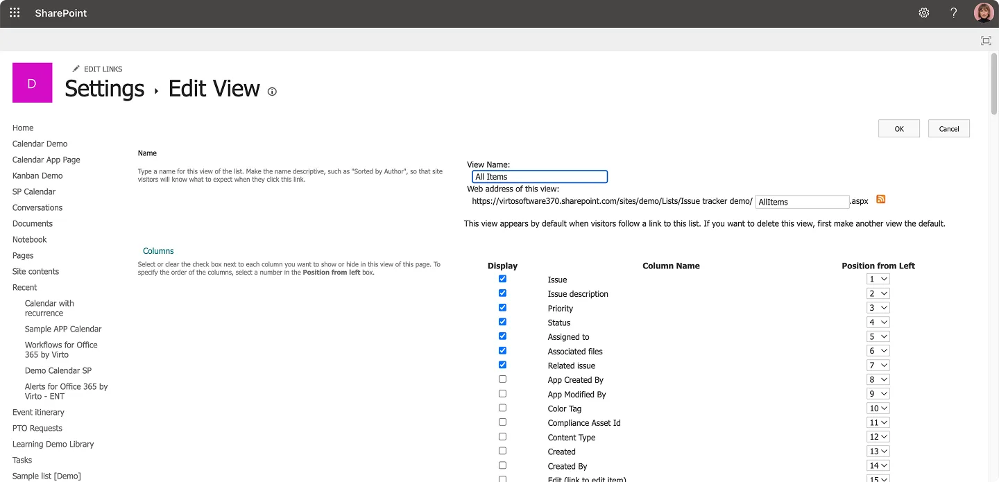 Editing current view