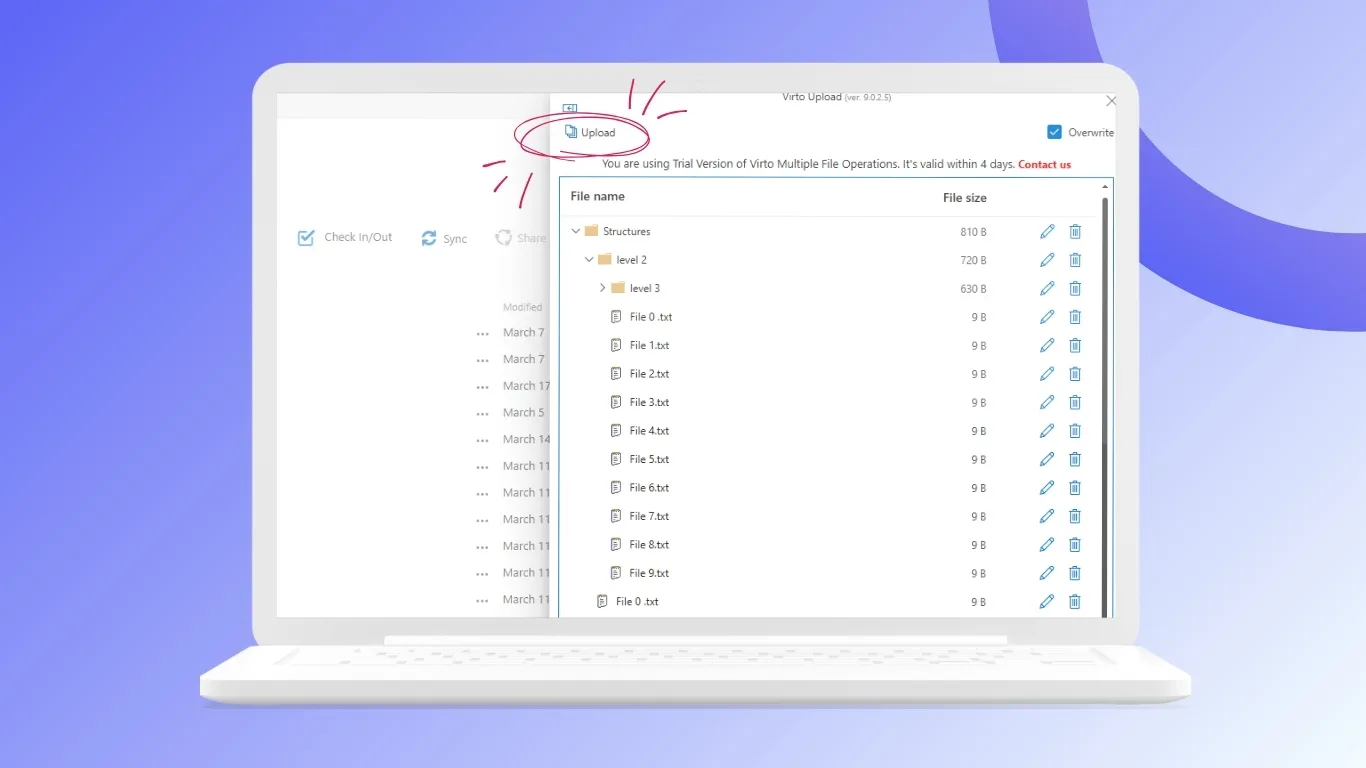 Virto Multiple File Upload App for Microsoft 365
